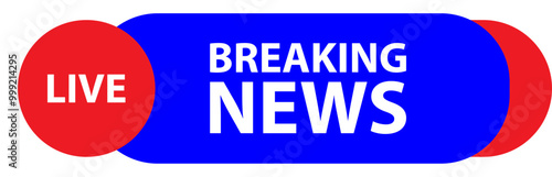 Breaking news header vector illustration. Breaking news label. Breaking news element