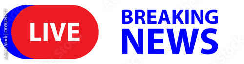 Breaking news header vector illustration. Breaking news label. Breaking news element