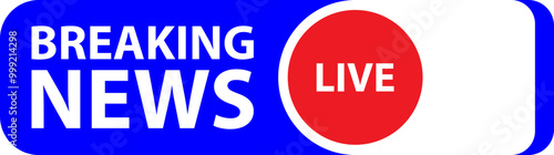 Breaking news header vector illustration. Breaking news label. Breaking news element