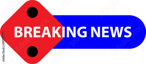 Breaking news header vector illustration. Breaking news label. Breaking news element