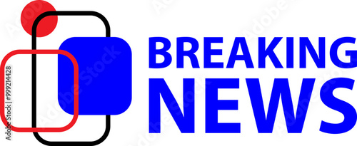 Breaking news header vector illustration. Breaking news label. Breaking news element