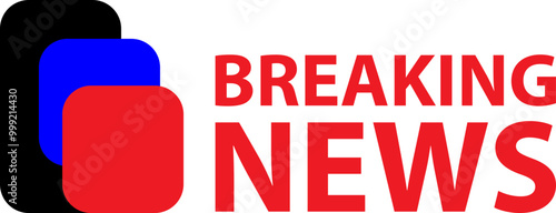 Breaking news header vector illustration. Breaking news label. Breaking news element