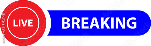 Breaking news header vector illustration. Breaking news label. Breaking news element