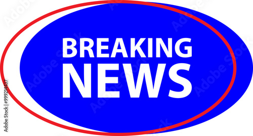 Breaking news header vector illustration. Breaking news label. Breaking news element