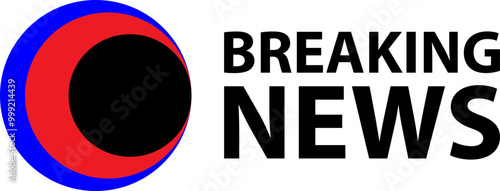 Breaking news header vector illustration. Breaking news label. Breaking news element
