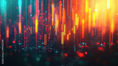 Colorful Abstract Digital Data Visualization