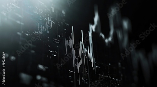 Abstract Data Visualization of Market Trends