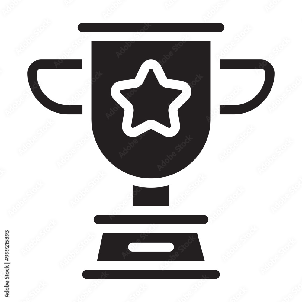 Trophy icon isolated on white background. Trophy symbol, logo illustration Trophy icon isolated on white background. Trophy symbol, logo illustration