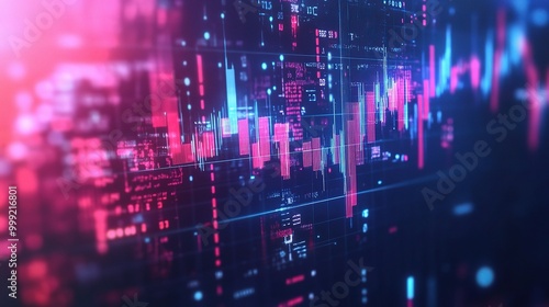 Vibrant Abstract Data Visualization Background