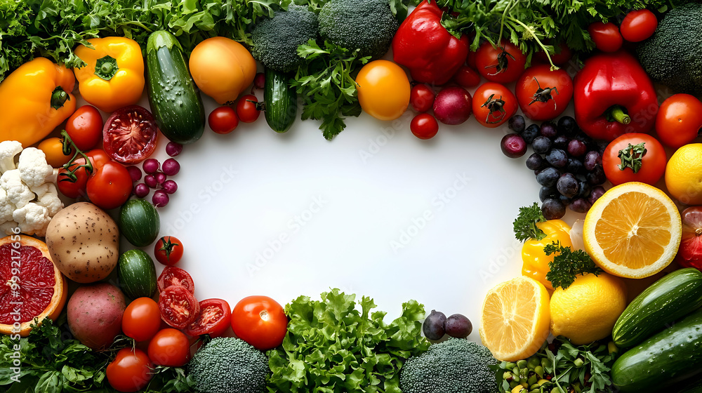 Vibrant Fruits and Vegetables: A Colorful Display of Freshness Vibrant Fruits and Vegetables: A Colorful Display of Freshness