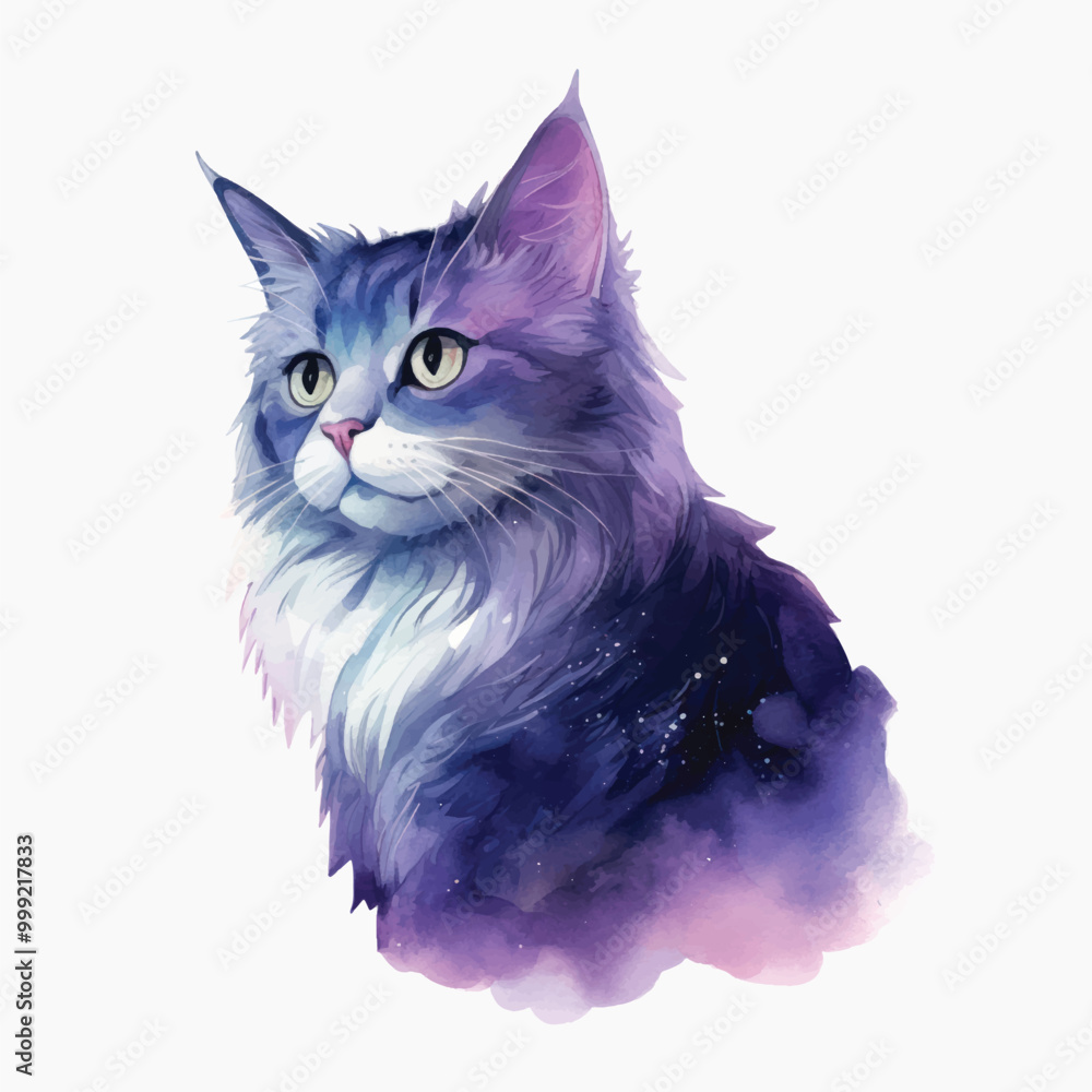 Fototapeta premium rawpixeloffice7_a_piece_galaxy_element_of_cat_in_watercolor_sty_0534a591-a2f9-4e77-98ff-6369fc286b6e-p