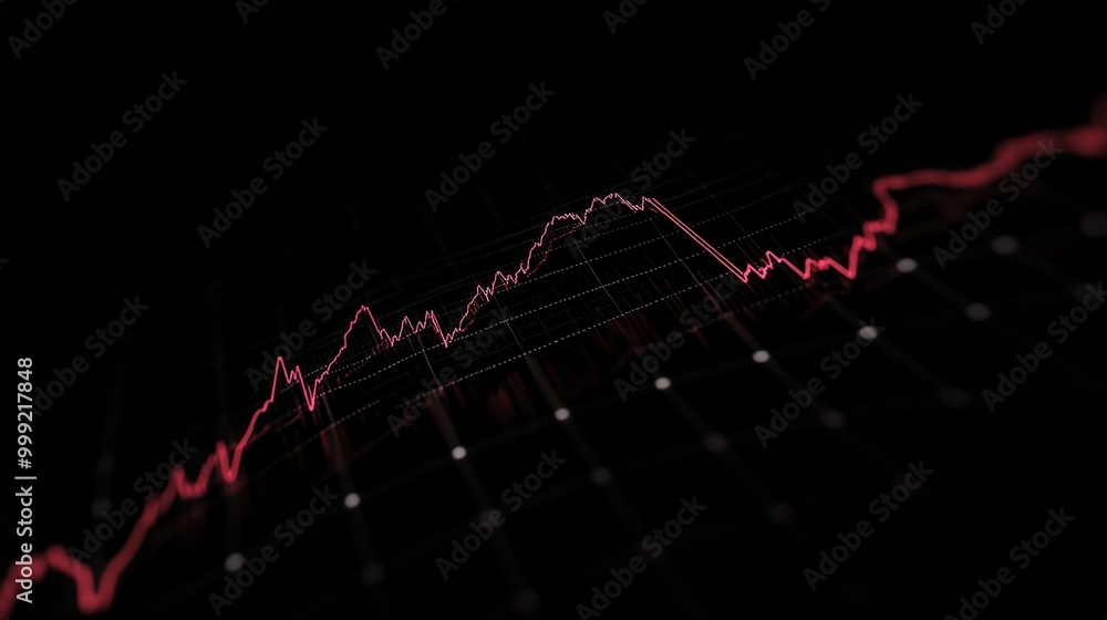 Stock Market Graph Visualization in Dark Background Stock Market Graph Visualization in Dark Background