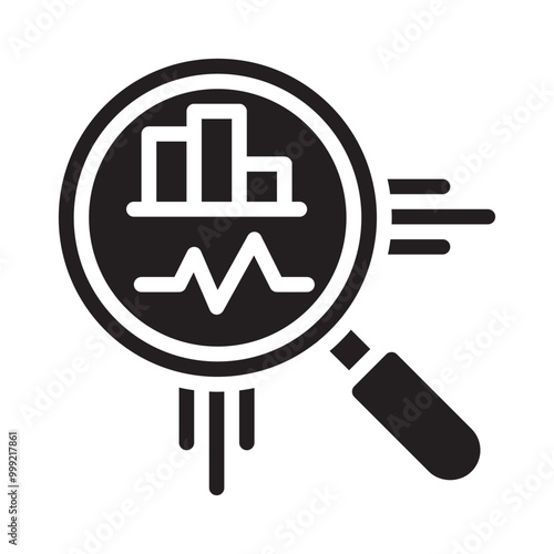 Analysis icon isolated on white background. Analysis symbol, logo illustration