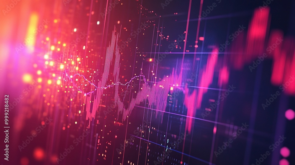 Obraz premium Abstract Digital Data Visualization Background