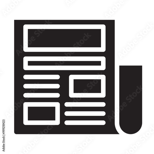 News icon isolated on white background. News symbol, logo illustration
