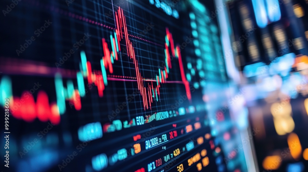 Financial Market Data on Digital Display Financial Market Data on Digital Display