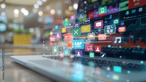 Wallpaper Mural Online sales concept of digital marketing, ad, product ads, promotion of products or services through digital tools. Online advertising concept Internet advertising digital marketing Social media Torontodigital.ca