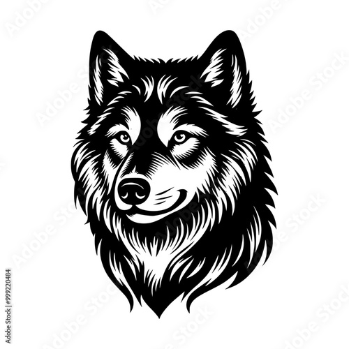 Wolf head Logo Illustration