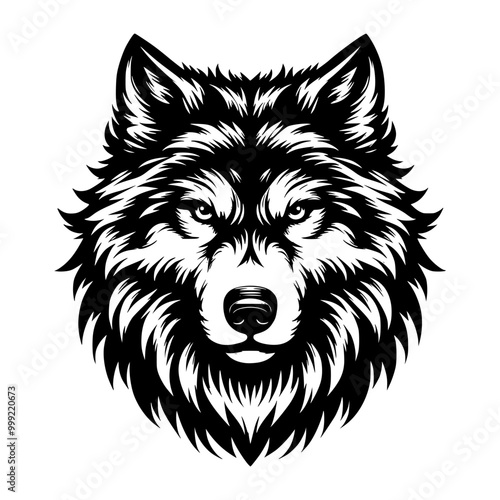 Wolf head Logo Illustration