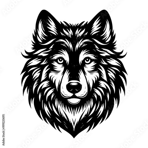 Wolf head Logo Illustration