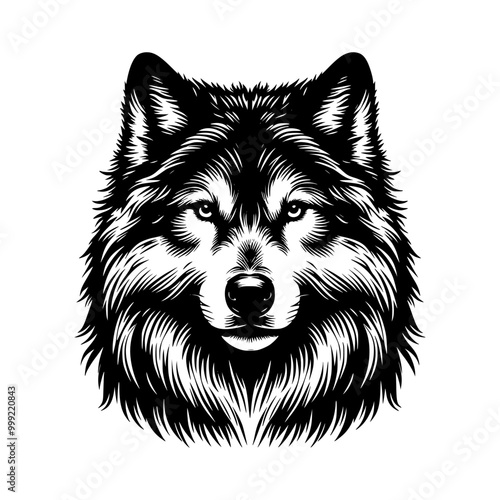 Wolf head Logo Illustration