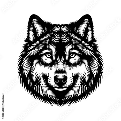 Wolf head Logo Illustration