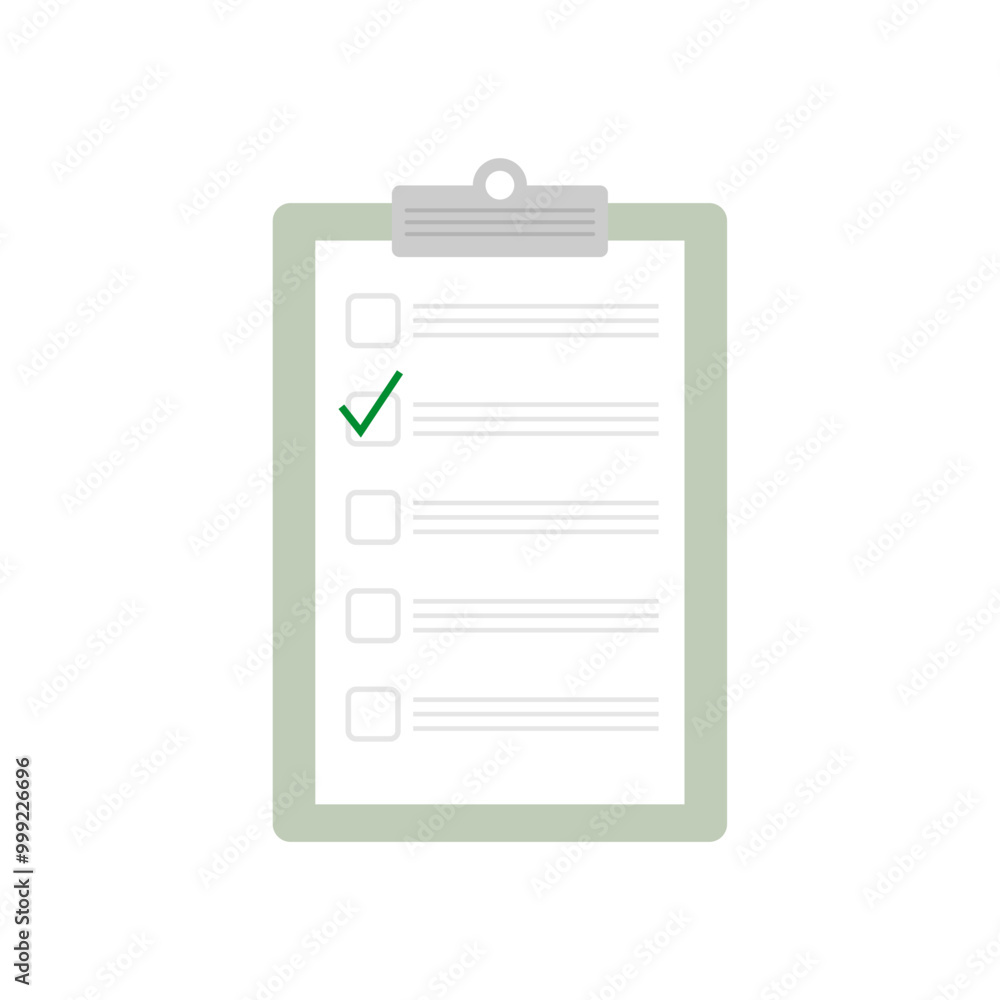 Clipboard with a paper for taking notes, writing, planning. Top view of a document on white background. Checklist on clipboard marking checkmark on paper checklist. Filling questionnaire, survey form Clipboard with a paper for taking notes, writing, planning. Top view of a document on white background. Checklist on clipboard marking checkmark on paper checklist. Filling questionnaire, survey form
