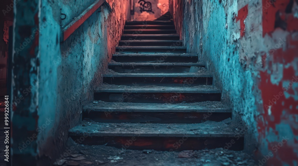 Urban exploration in an abandoned building, gritty style, sharp focus, vibrant colors, soft lighting Urban exploration in an abandoned building, gritty style, sharp focus, vibrant colors, soft lighting
