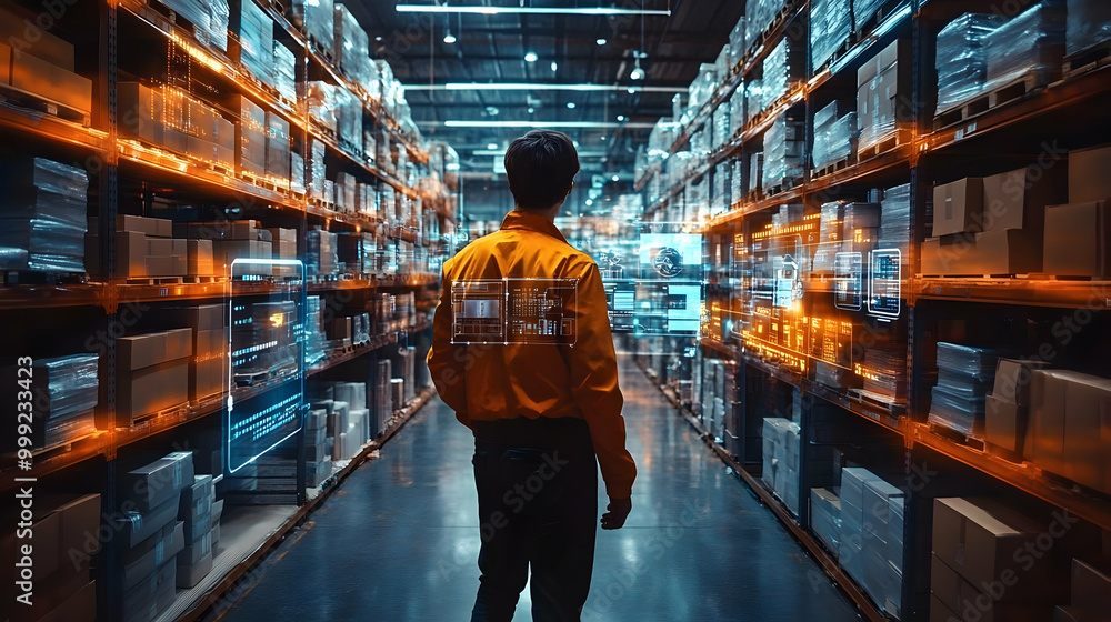 Warehouse Worker Uses Augmented Reality for Inventory Warehouse Worker Uses Augmented Reality for Inventory