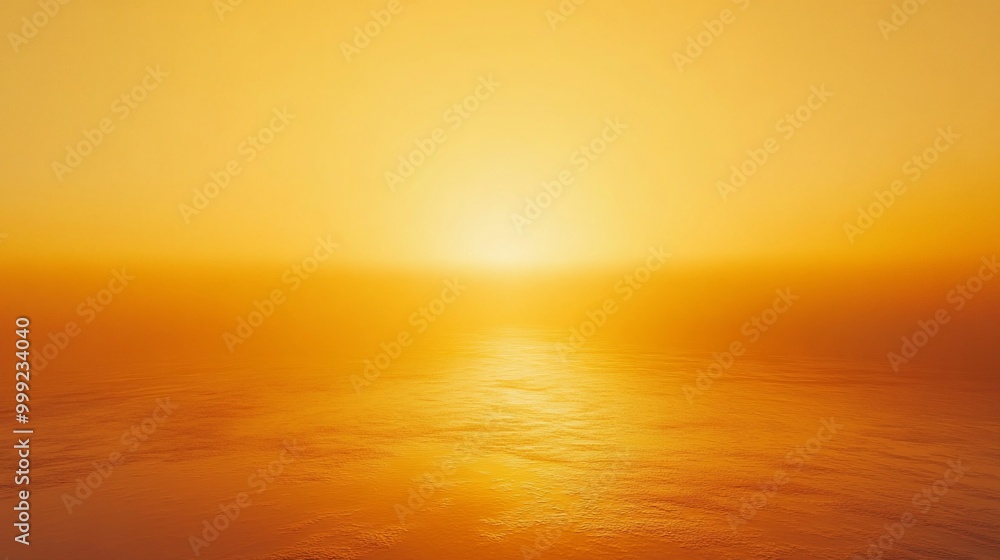 Golden sunset over the ocean with a reflection of the sun in the water. Golden sunset over the ocean with a reflection of the sun in the water.