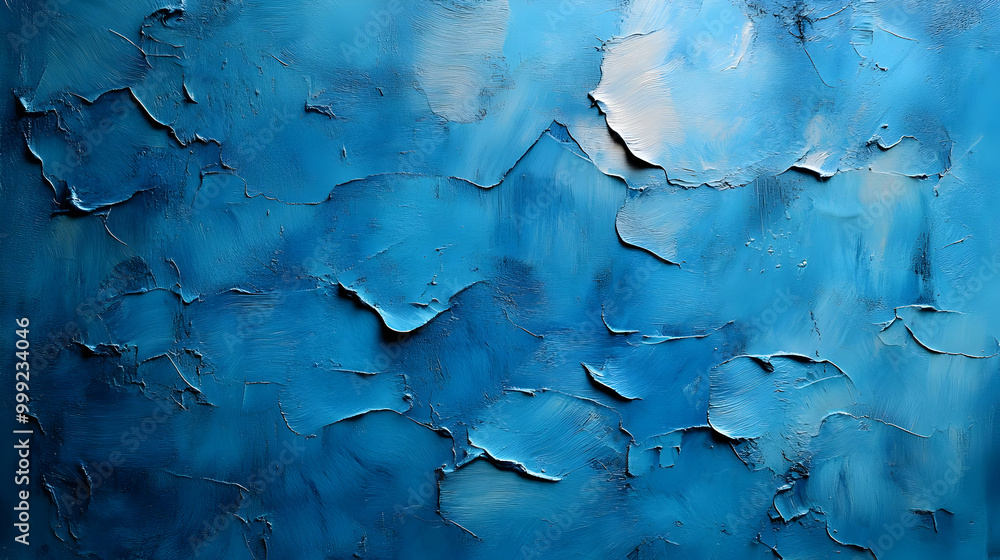 Blue Abstract Paint Texture, Textured Wall Background Blue Abstract Paint Texture, Textured Wall Background