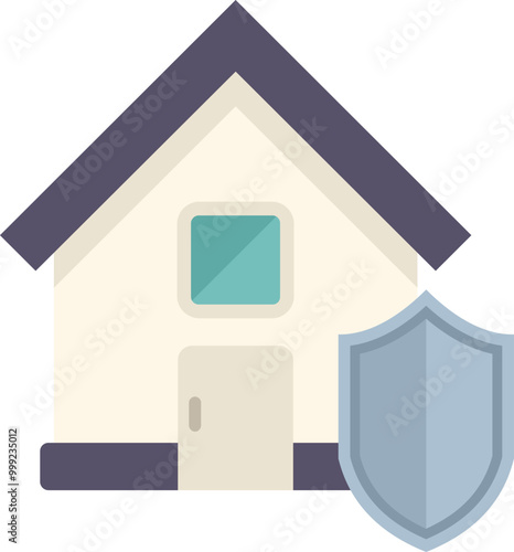 Shield is standing next to a house, symbolizing home security and protection against burglary and other threats