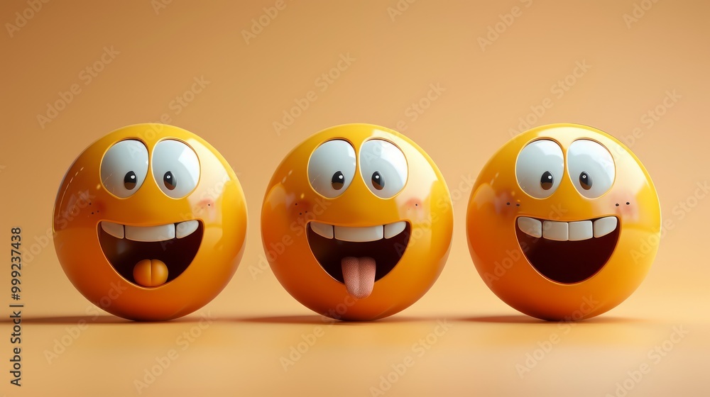 3d render emoji face, smile, show tongue and surprised wow emotions. Yellow naughty comic emoticon character smiling, teasing and fooling facial expression. Isolated funny app messenger vector icons 3d render emoji face, smile, show tongue and surprised wow emotions. Yellow naughty comic emoticon character smiling, teasing and fooling facial expression. Isolated funny app messenger vector icons