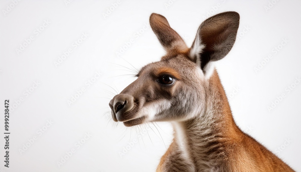 Kangaroo on white background. Isolated of Animal. Kangaroo on white background. Isolated of Animal.