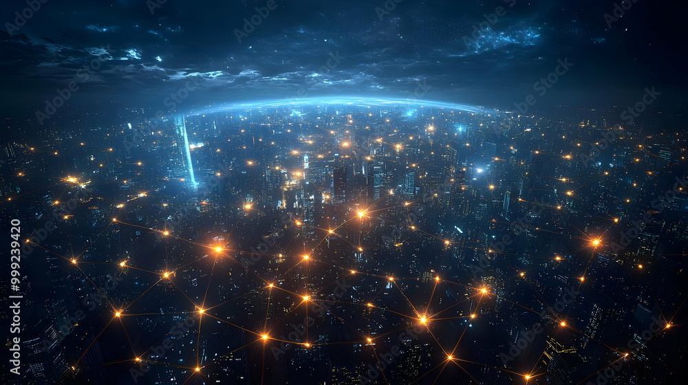 City Lights Network: A Visual of Urban Connectivity City Lights Network: A Visual of Urban Connectivity