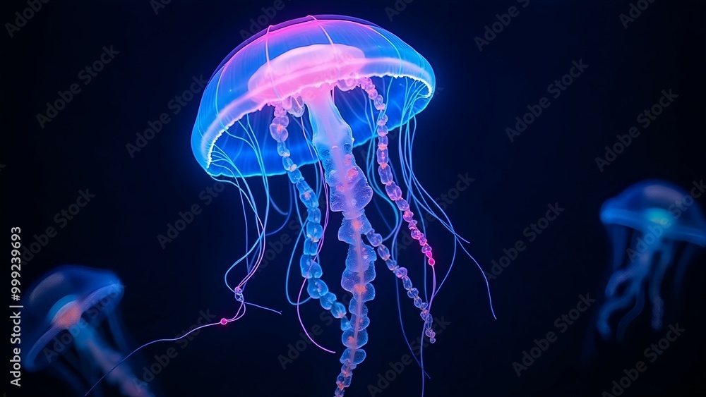 Glowing jellyfish Glowing jellyfish