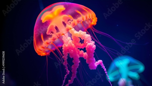 Glowing jellyfish