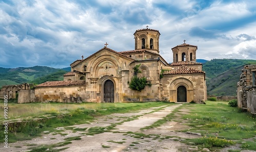 View of the ancient church of St. John the Baptist in Mtskheta, Georgia