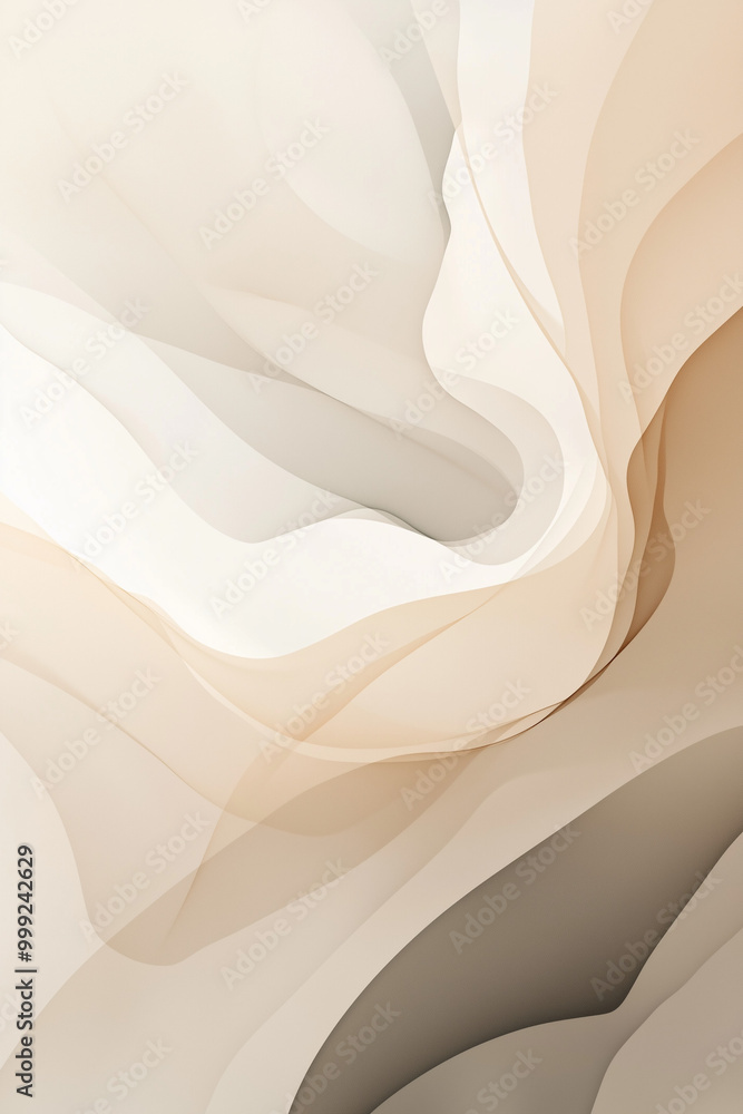 Obraz premium Fluid Abstract Design with Minimal Neutrals