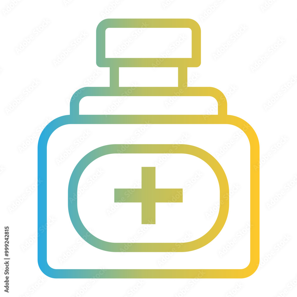Mental Health icon on line gradient style