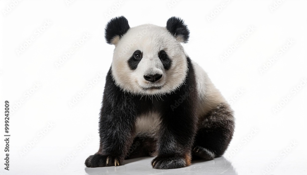 Panda on white background. Isolated of Animal. Panda on white background. Isolated of Animal.