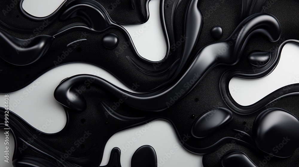 Black loops and swirls forming a continuous Black loops and swirls forming a continuous