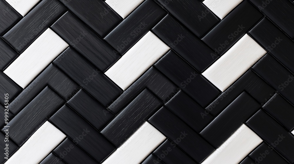 Black zigzag geometric lines arranged in a herringbone pattern Black zigzag geometric lines arranged in a herringbone pattern