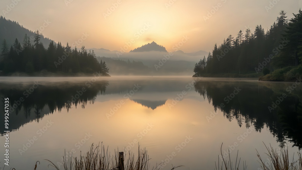 Lake in the morning Lake in the morning