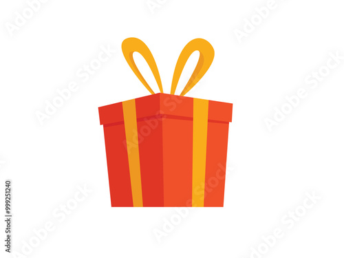 Surprise red gift box, birthday celebration, special give away package, loyalty program reward, wonder gift
