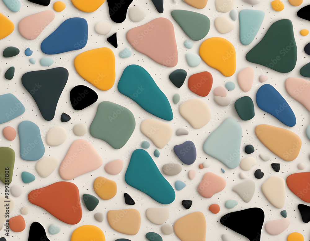 Fototapeta premium Colorful Classic Terrazzo Texturae background