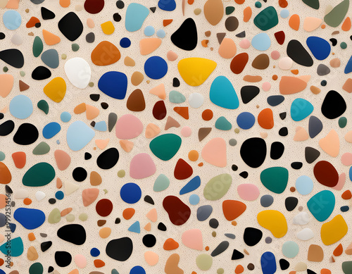 Colorful Classic Terrazzo Texturae background