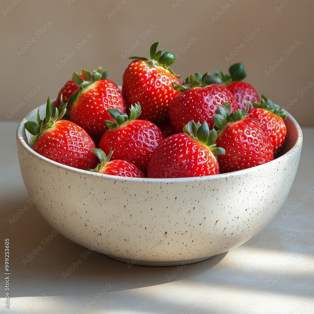 A medium-sized ceramic bowl isolated creamy background, viewed from the side. The bowl has natural lighting and soft shadows. A medium-sized ceramic bowl isolated creamy background, viewed from the side. The bowl has natural lighting and soft shadows.