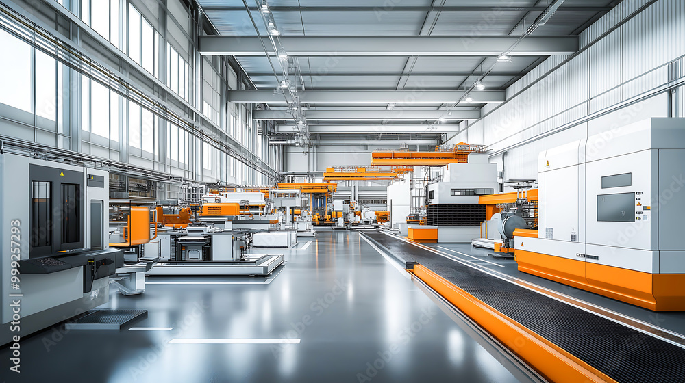 A factory interior construction, Modern large production lines, Industrial production technology A factory interior construction, Modern large production lines, Industrial production technology