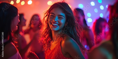 Teens dance together at a party, with a close-up on their movement and laughter, while dynamic lighting captures the vibrancy of youth culture